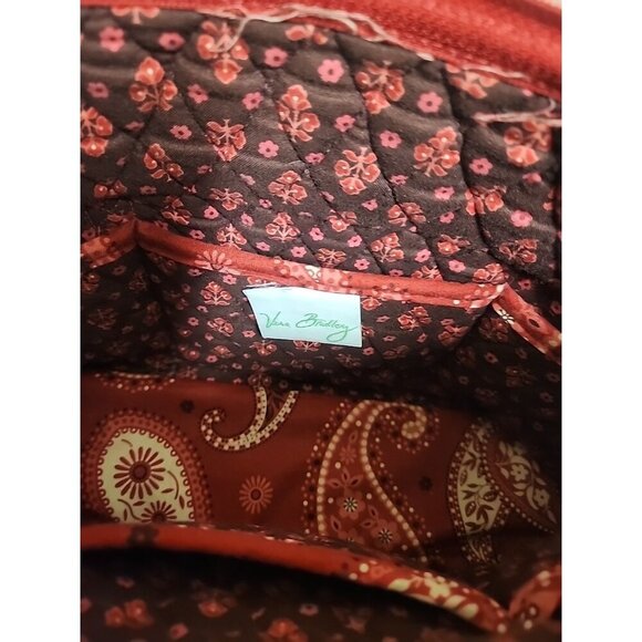 Vera Bradley Nantucket Red  Quilted Bag Zip TopShoulder Bag/Tote Retired Cotton - Picture 7 of 7